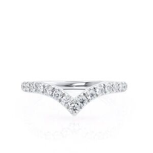 .88 cts VS2 Lab Diamond Chevron Sterling Silver Ring Size 7